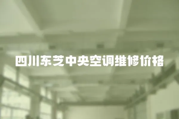 四川東芝中央空調維修價格