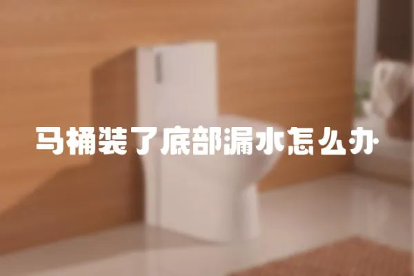 馬桶裝了底部漏水怎么辦