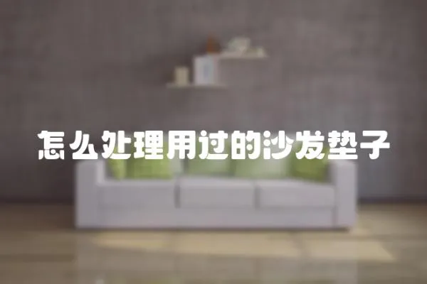 怎么處理用過的沙發墊子