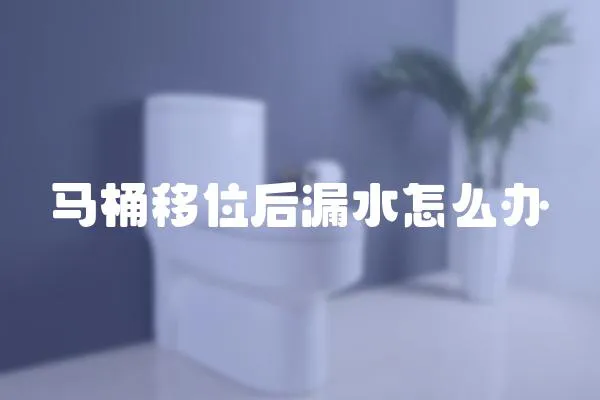 马桶移位后漏水怎么办