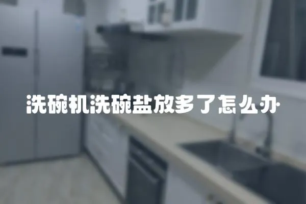 洗碗機洗碗鹽放多了怎么辦