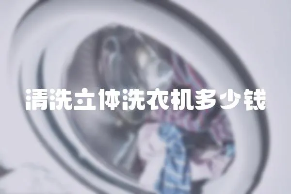 清洗立體洗衣機多少錢