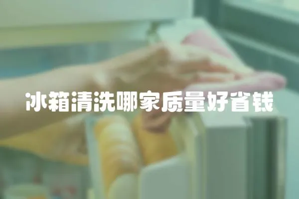 冰箱清洗哪家質量好省錢