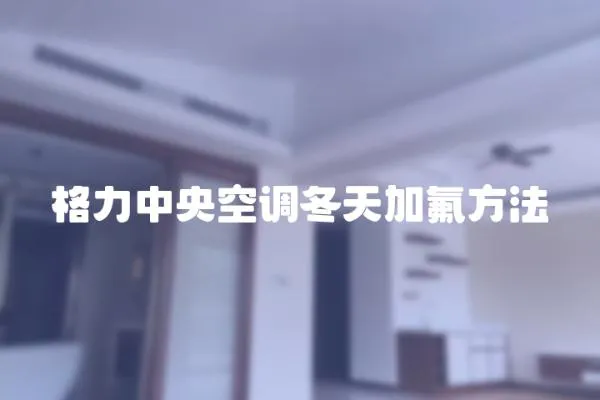 格力中央空調冬天加氟方法