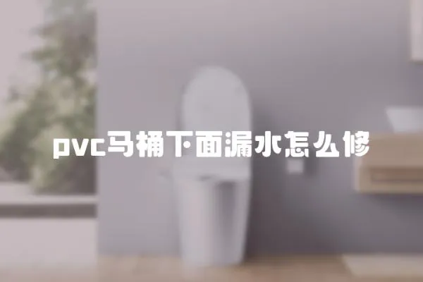 pvc马桶下面漏水怎么修