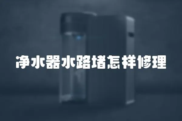 凈水器水路堵怎樣修理