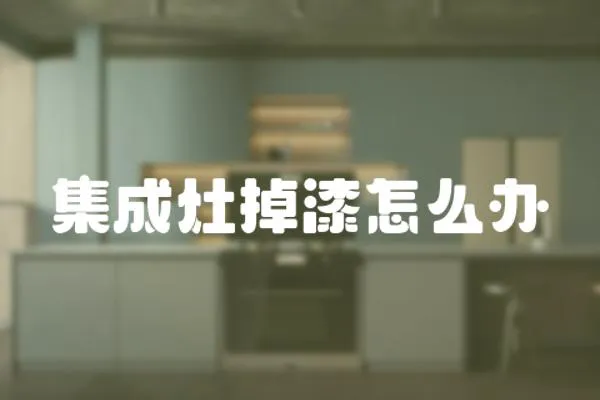 集成灶掉漆怎么辦