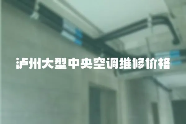 瀘州大型中央空調維修價格