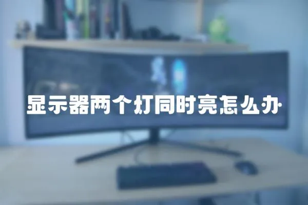 顯示器兩個燈同時亮怎么辦