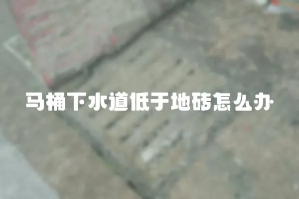 馬桶下水道低于地磚怎么辦