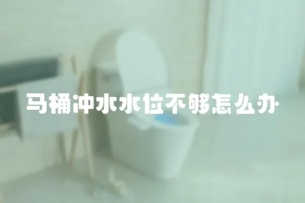 馬桶沖水水位不夠怎么辦