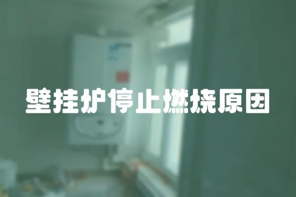 壁掛爐停止燃燒原因