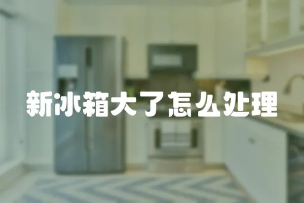 新冰箱大了怎么處理