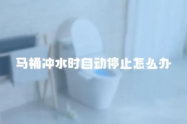 馬桶沖水時自動停止怎么辦