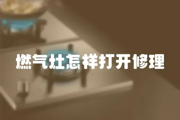 燃?xì)庠钤鯓哟蜷_修理