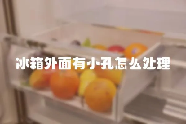 冰箱外面有小孔怎么處理