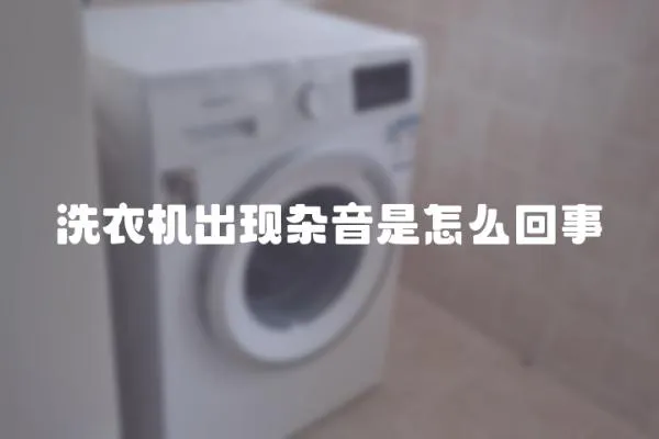 洗衣機出現雜音是怎么回事