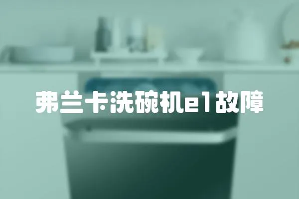弗蘭卡洗碗機e1故障