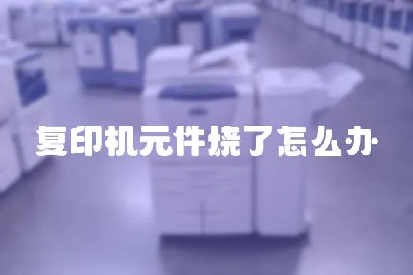 復印機元件燒了怎么辦