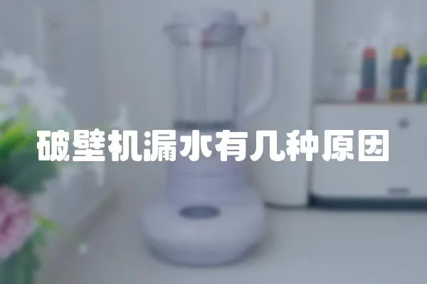 破壁機漏水有幾種原因