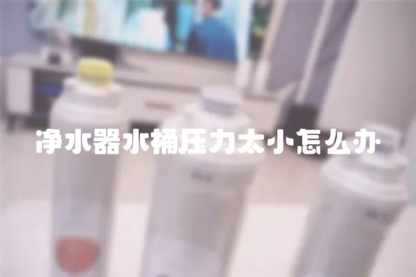 凈水器水桶壓力太小怎么辦