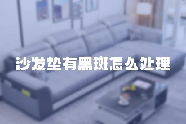 沙發墊有黑斑怎么處理