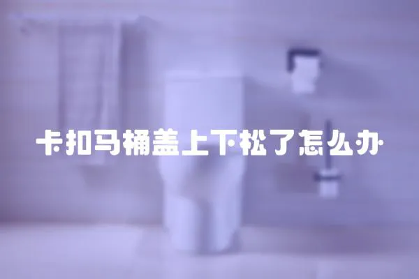 卡扣馬桶蓋上下松了怎么辦