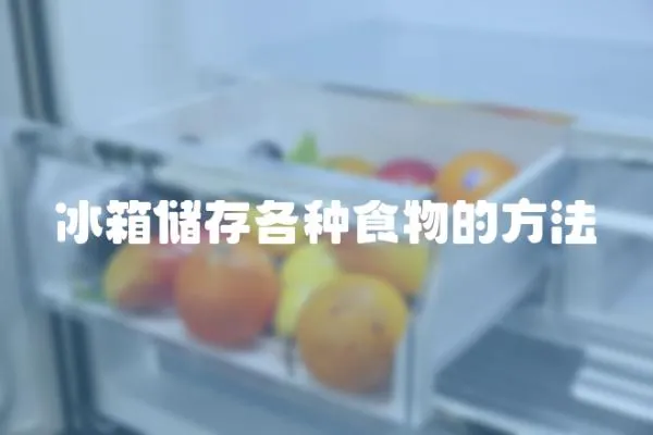 冰箱儲存各種食物的方法