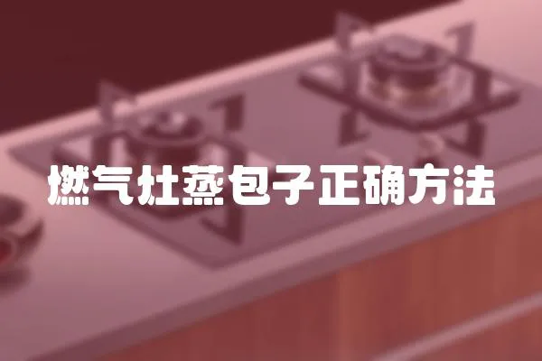 燃氣灶蒸包子正確方法