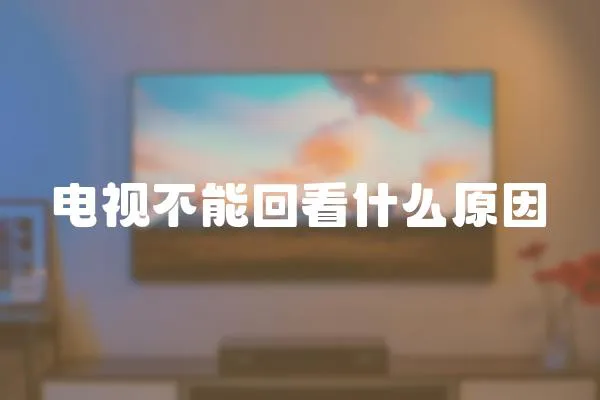 電視不能回看什么原因