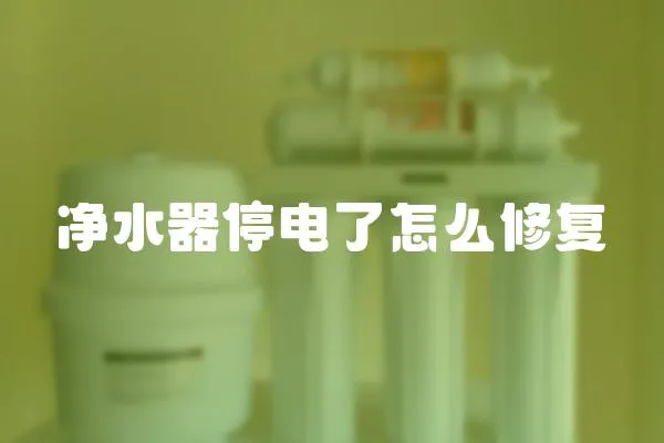 凈水器停電了怎么修復