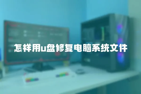 怎樣用u盤(pán)修復(fù)電腦系統(tǒng)文件