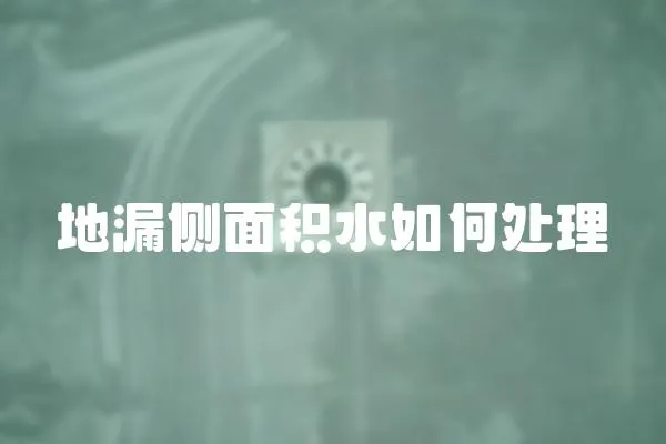 地漏側(cè)面積水如何處理
