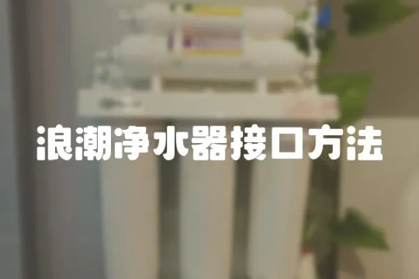 浪潮凈水器接口方法