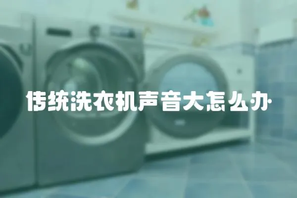 传统洗衣机声音大怎么办