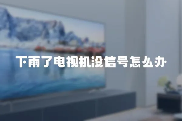 下雨了電視機沒信號怎么辦