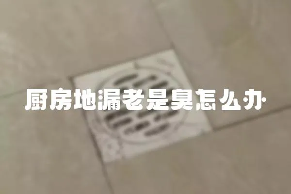 廚房地漏老是臭怎么辦