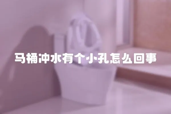 馬桶沖水有個小孔怎么回事