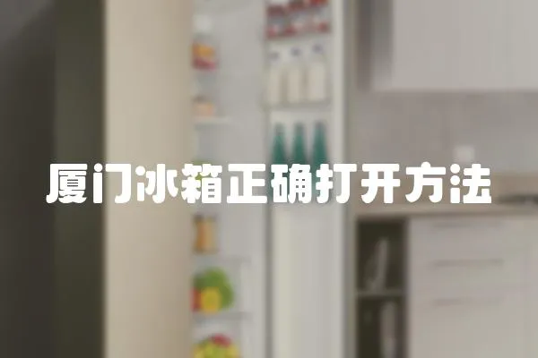 廈門(mén)冰箱正確打開(kāi)方法