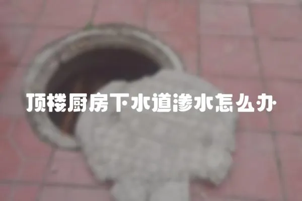 頂樓廚房下水道滲水怎么辦