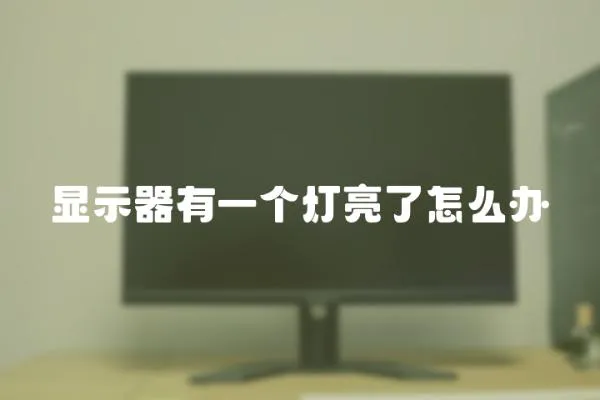 顯示器有一個燈亮了怎么辦
