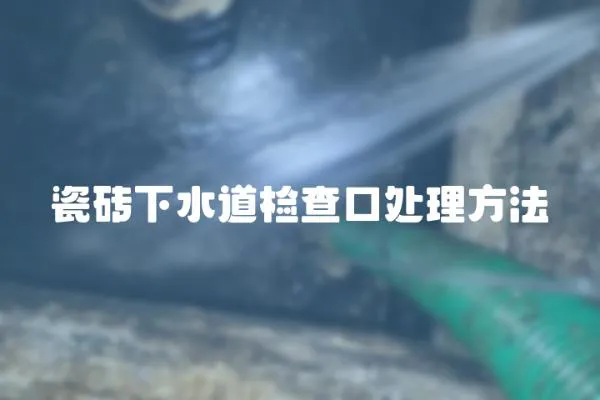 瓷磚下水道檢查口處理方法