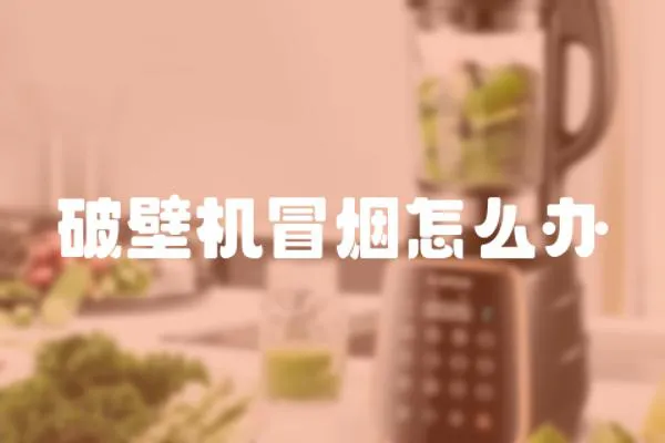破壁機(jī)冒煙怎么辦