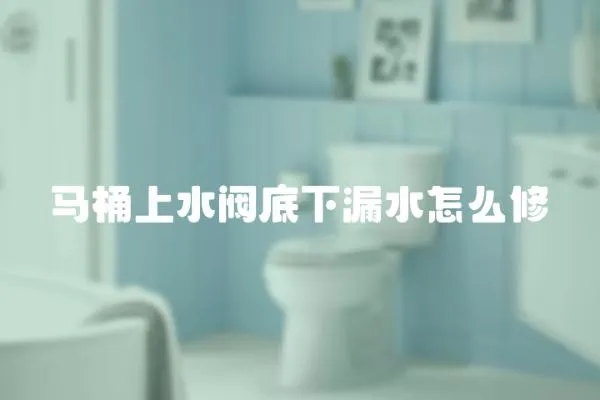 馬桶上水閥底下漏水怎么修