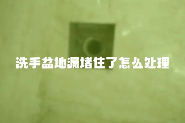 洗手盆地漏堵住了怎么處理