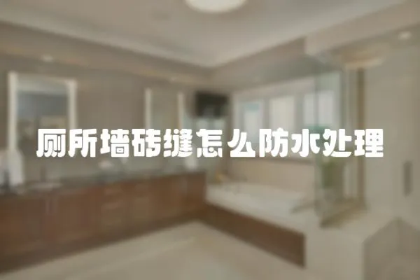 廁所墻磚縫怎么防水處理