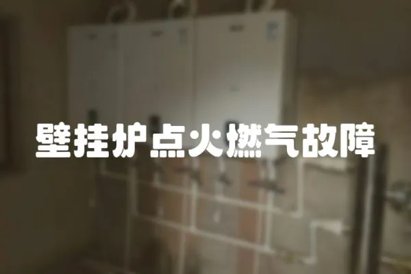 壁掛爐點火燃氣故障