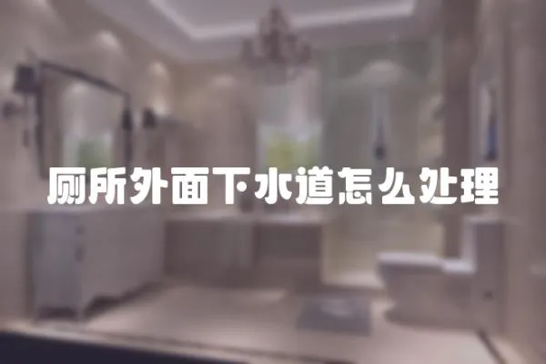 廁所外面下水道怎么處理