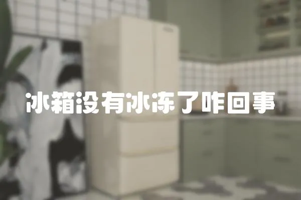 冰箱沒(méi)有冰凍了咋回事