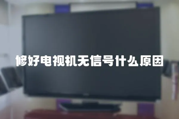 修好電視機無信號什么原因